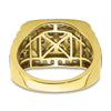 10k Two-Tone 1 3/8 carat Lab Grown Diamond VS/SI+ G+ Men's Ring