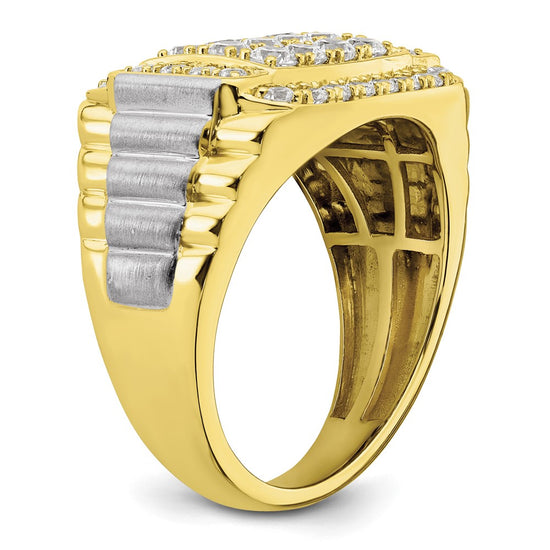 10k 1 3/8 carat Lab Grown Diamond VS/SI+ G+ Men's Ring