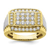 10k Two-Tone 1 3/8 carat Lab Grown Diamond VS/SI+ G+ Men's Ring
