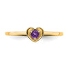 Gemstone Heart Rings
