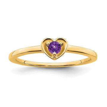 Gemstone Heart Rings
