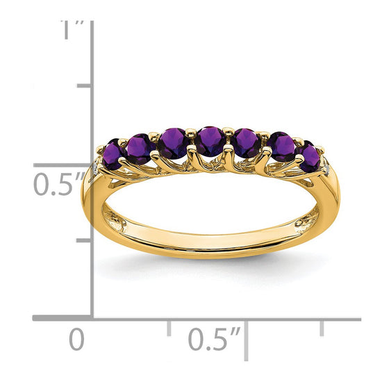 Gemstone and Diamond 7-stone Ring — 0TE