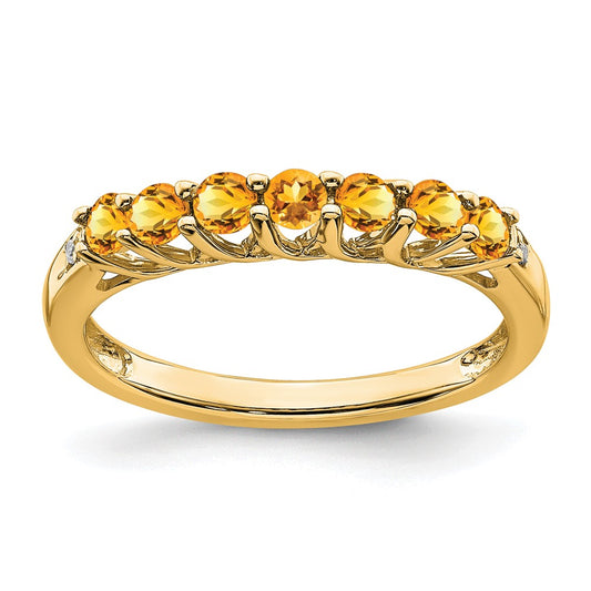 Gemstone and Diamond 7-stone Ring — 0U2