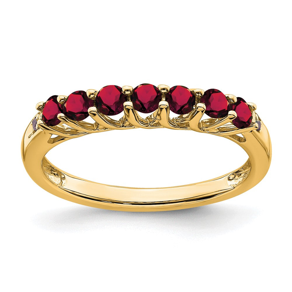 Gemstone and Diamond 7-stone Ring — 0TO
