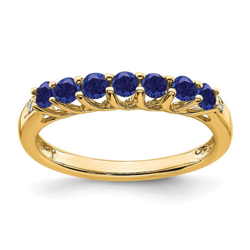Gemstone and Diamond 7-stone Ring — 0TE
