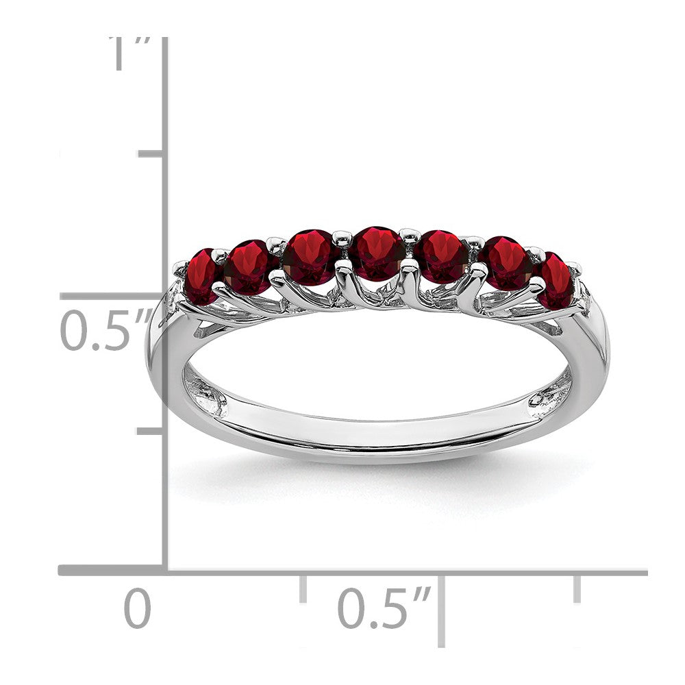 Gemstone and Diamond 7-stone Ring — 0TR