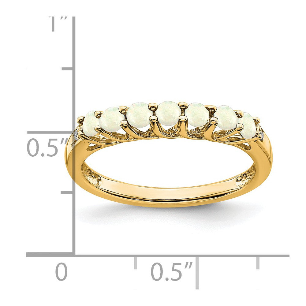 Gemstone and Diamond 7-stone Ring — 0T8