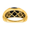 14k Onyx and Diamond Mens Ring