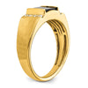 14k 1/8 carat Lab Grown Diamond VS/SI+ G+ and Onyx Men's Ring