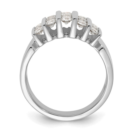 14k White Gold 1 carat Lab Grown Diamond VS/SI+ G+ Complete Fashion Band