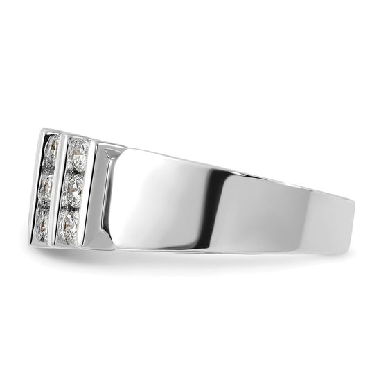 14k White Gold 1 carat Lab Grown Diamond VS/SI+ G+ Complete Fashion Band
