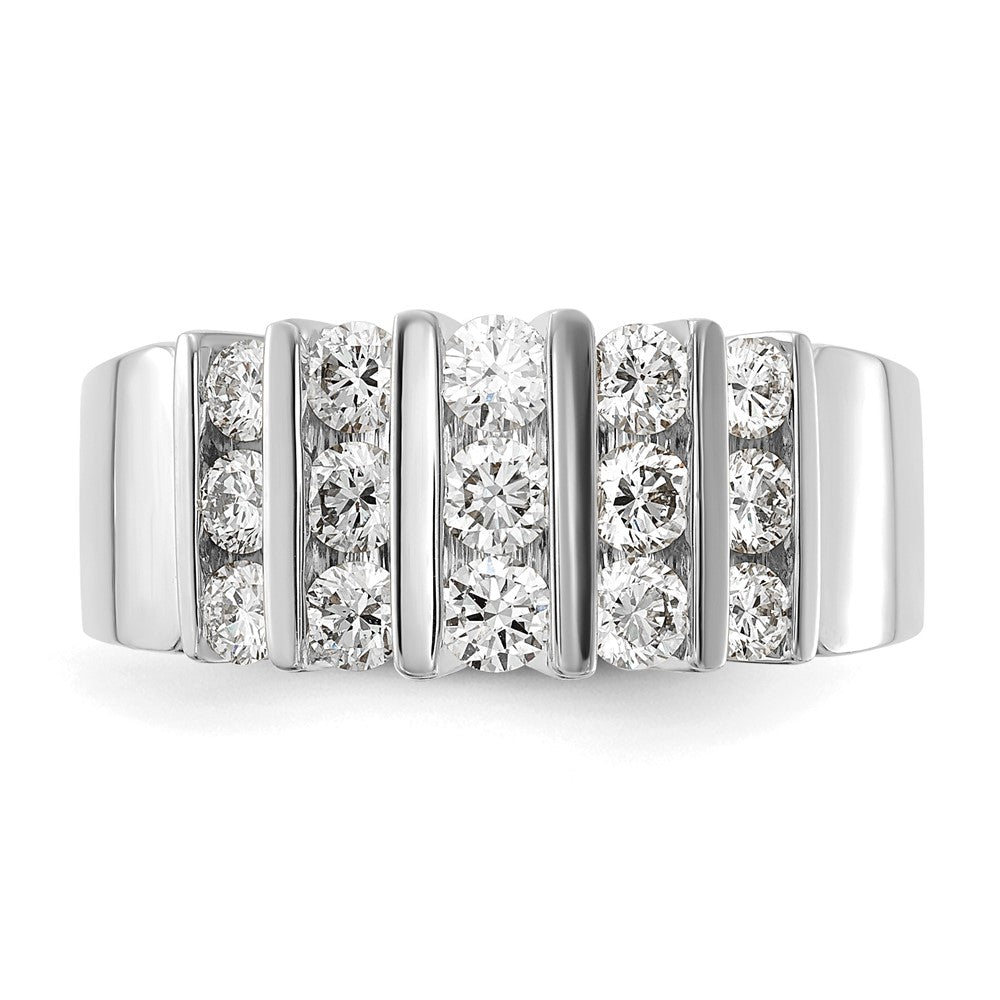 14k White Gold 1 carat Lab Grown Diamond VS/SI+ G+ Complete Fashion Band