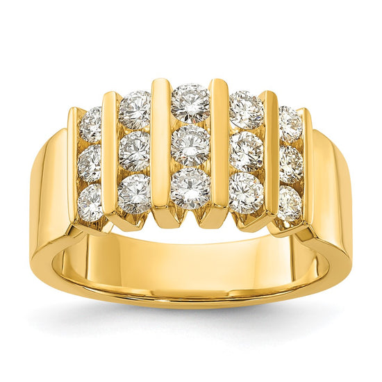 14k 1 carat Lab Grown Diamond VS/SI+ G+ Complete Fashion Band