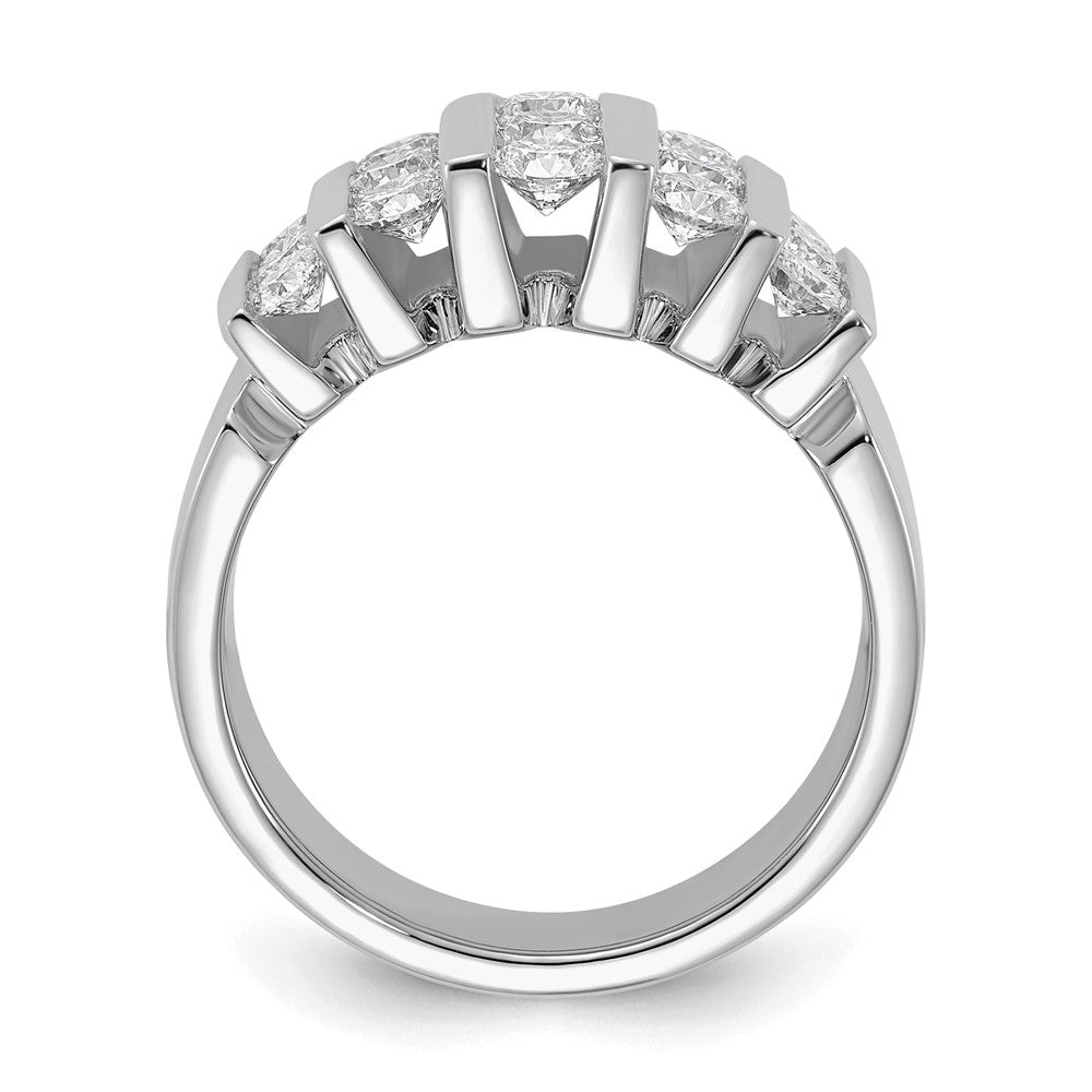 14k White Gold 1 1/2 carat Lab Grown Diamond VS/SI+ G+ Complete Fashion Band
