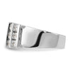 14k White Gold 1 1/2 carat Lab Grown Diamond VS/SI+ G+ Complete Fashion Band