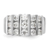 14k White Gold 1 1/2 carat Lab Grown Diamond VS/SI+ G+ Complete Fashion Band