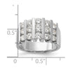 14k White Gold 1 1/2 carat Lab Grown Diamond VS/SI+ G+ Complete Fashion Band