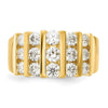 14k 1 1/2 carat Lab Grown Diamond VS/SI+ G+ Complete Fashion Band