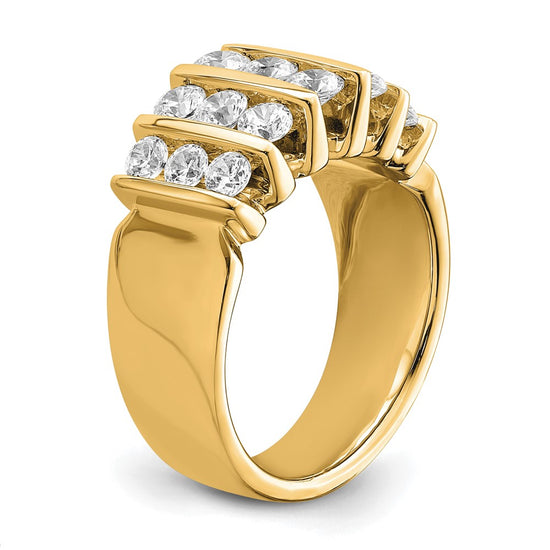14k 1 1/2 carat Lab Grown Diamond VS/SI+ G+ Complete Fashion Band