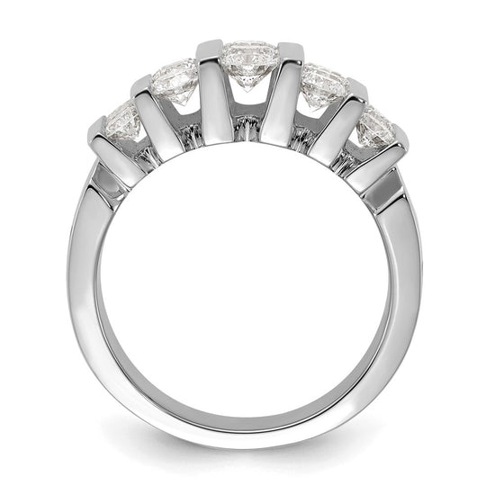 14k White Gold 2 carat Lab Grown Diamond VS/SI+ G+ Complete Fashion Band