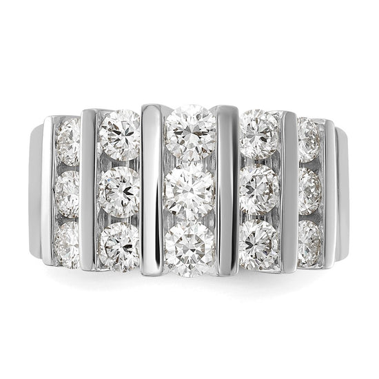 14k White Gold 2 carat Lab Grown Diamond VS/SI+ G+ Complete Fashion Band