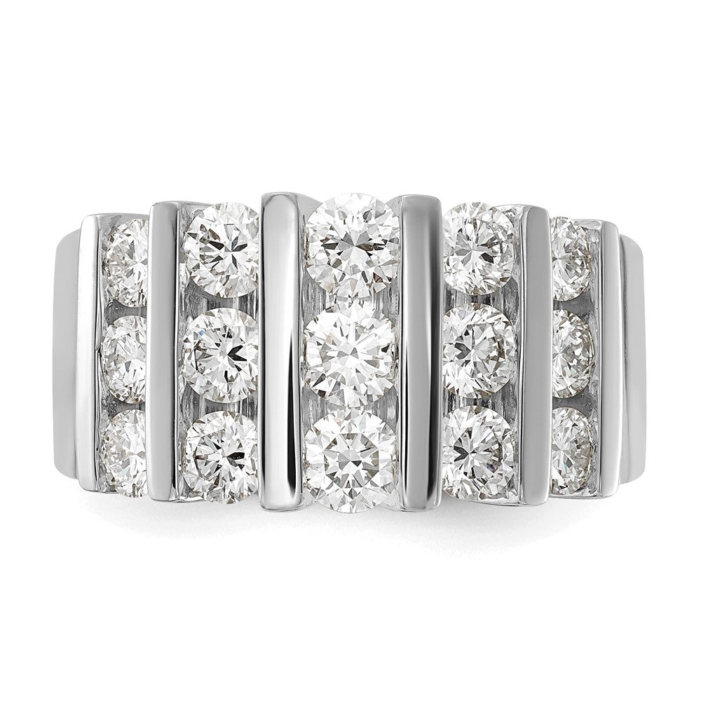 14k White Gold 2 carat Lab Grown Diamond VS/SI+ G+ Complete Fashion Band