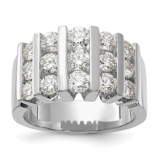 14k White Gold 2 carat Lab Grown Diamond VS/SI+ G+ Complete Fashion Band