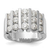 14k White Gold 2 carat Lab Grown Diamond VS/SI+ G+ Complete Fashion Band