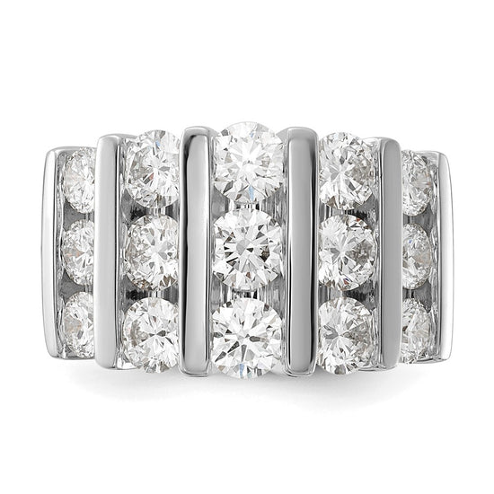14k White Gold 3 carat Lab Grown Diamond VS/SI+ G+ Complete Fashion Band