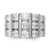 14k White Gold 3 carat Lab Grown Diamond VS/SI+ G+ Complete Fashion Band