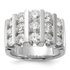 14k White Gold 3 carat Lab Grown Diamond VS/SI+ G+ Complete Fashion Band