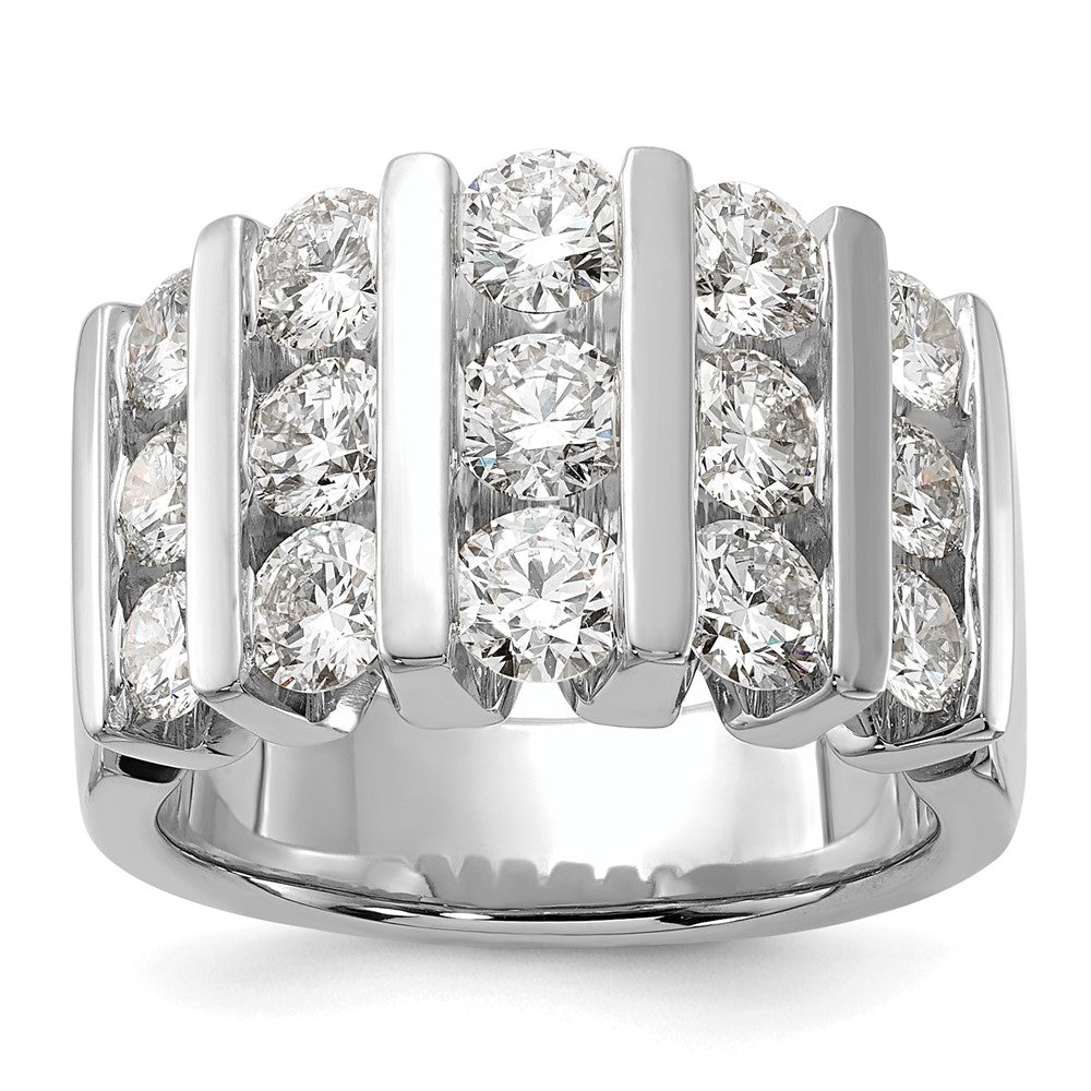 14k White Gold 3 carat Lab Grown Diamond VS/SI+ G+ Complete Fashion Band
