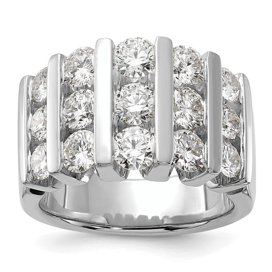 14k White Gold 3 carat Lab Grown Diamond VS/SI+ G+ Complete Fashion Band