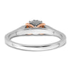 14k Two-tone Rose and White Gold 1/6 carat Lab Grown Diamond VS/SI+ G+ Petite Engagement Ring