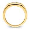 14K 3-Stone 1/2 carat Diamond Complete Men's Ring