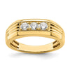 14K 3-Stone 1/2 carat Diamond Complete Men's Ring