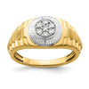 14k Two-tone 1/4 carat Lab Grown Diamond VS/SI+ G+ Complete Men's Ring