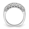 14k White Gold 1 5/8 carat Lab Grown Diamond VS/SI+ G+ Complete Double Row Fashion Band