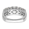 14k White Gold 1 5/8 carat Lab Grown Diamond VS/SI+ G+ Complete Double Row Fashion Band