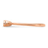 14k Rose Gold Beaded Edge Petite 3-Stone 1/10 carat Round/Princess Diamond Complete Promise/Engagement Ring