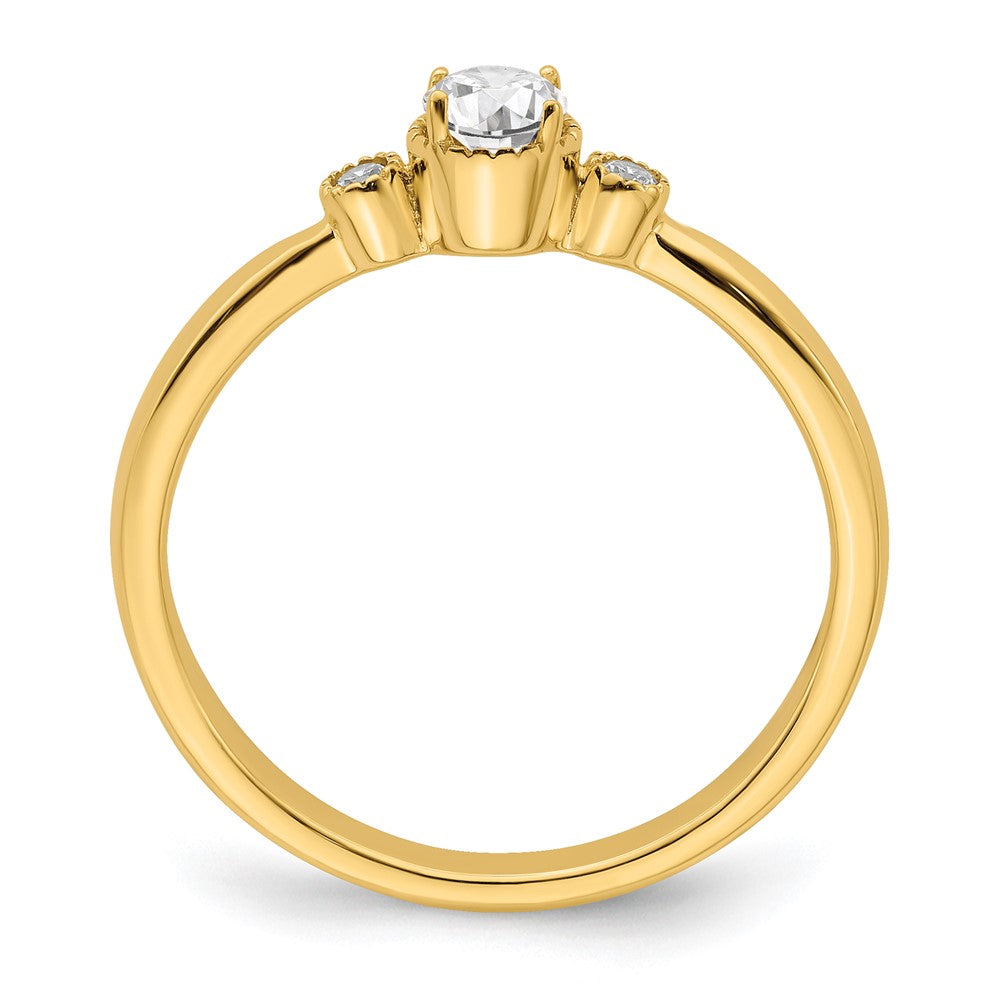 First Promise 14k 1/4 carat Lab Grown Diamond VS/SI+ G+ Complete Petite Engagement Ring
