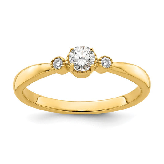 First Promise 14k 1/4 carat Lab Grown Diamond VS/SI+ G+ Complete Petite Engagement Ring
