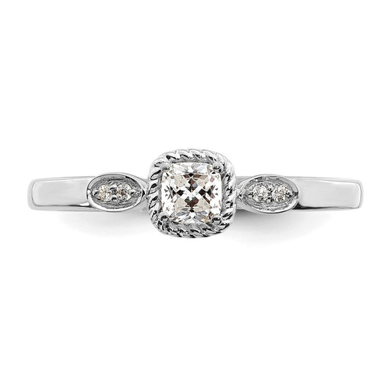 Petite Cushion Diamond Promise Rings