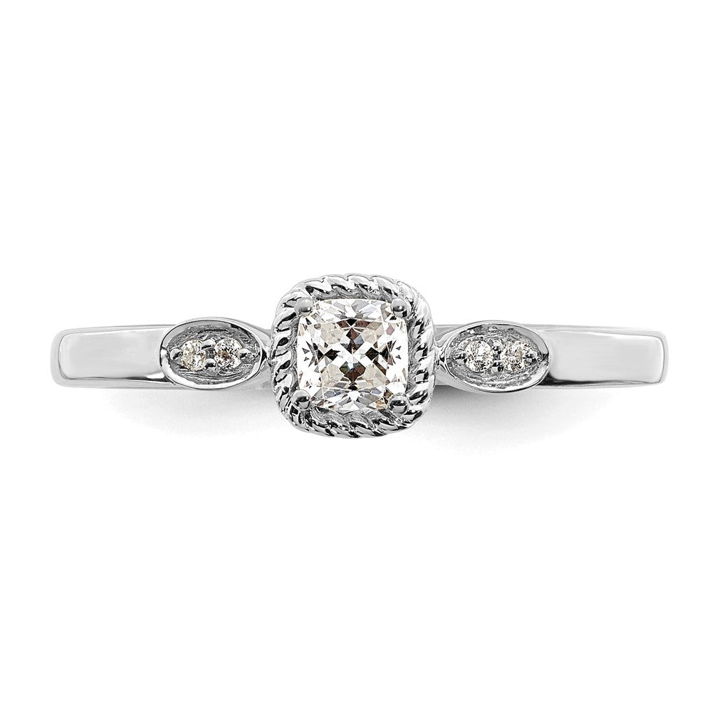 Petite Cushion Diamond Promise Rings