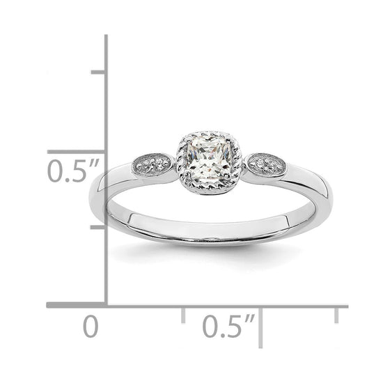 Petite Cushion Diamond Promise Rings