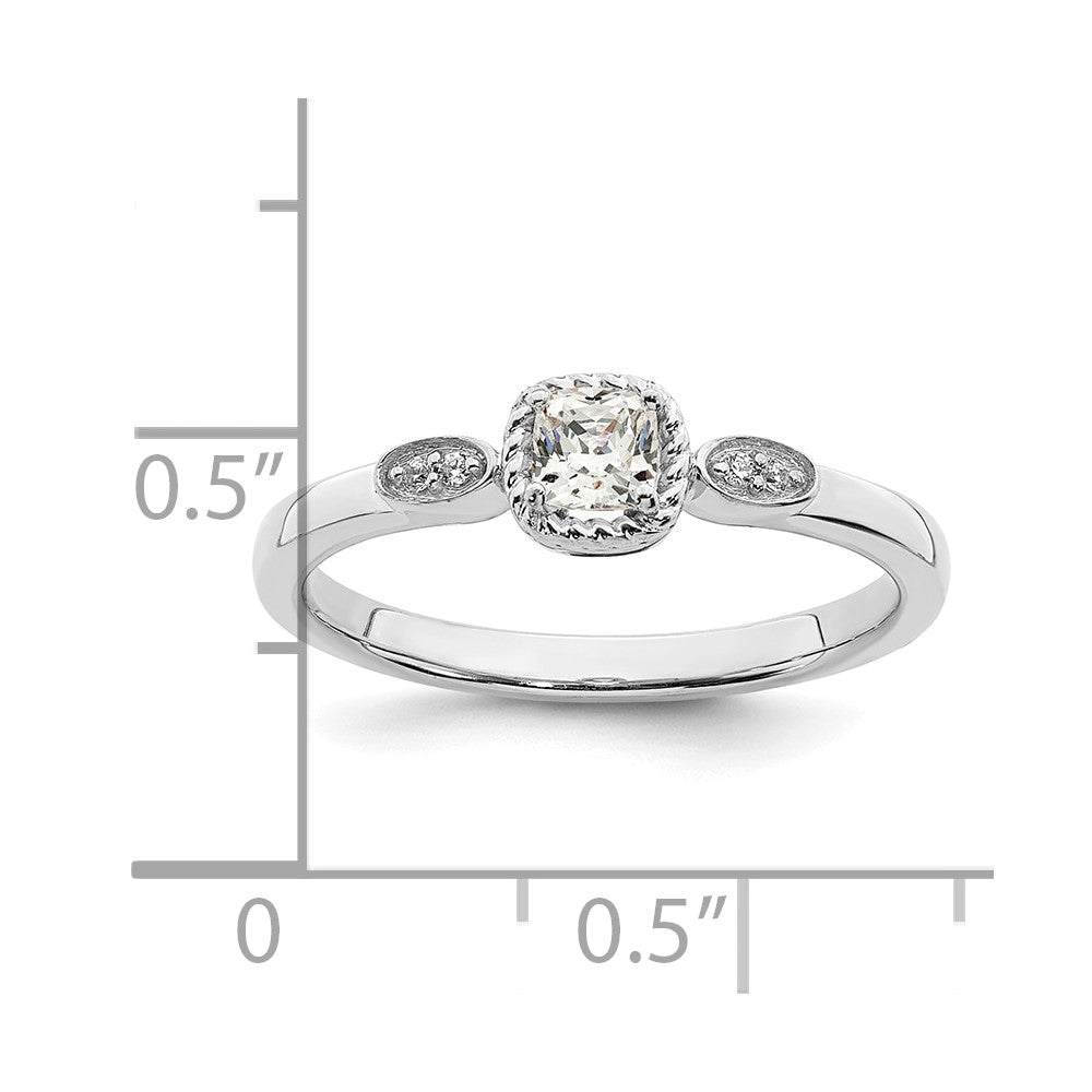 Petite Cushion Diamond Promise Rings