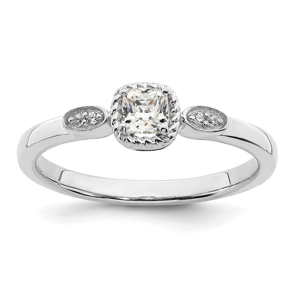 Petite Cushion Diamond Promise Rings