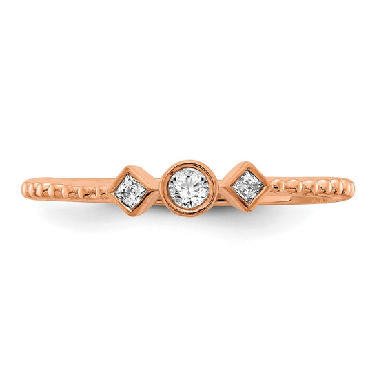 Petite Round Diamond Promise Rings
