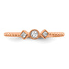 Petite Round Diamond Promise Rings