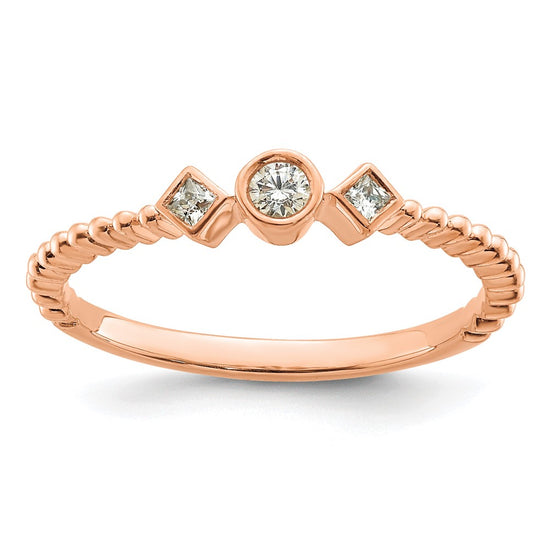 Petite Round Diamond Promise Rings